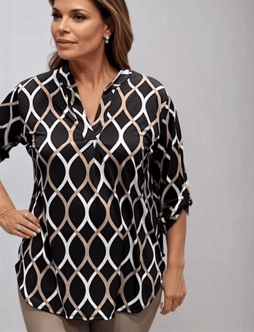 Sara – Blouse met grafische patroon